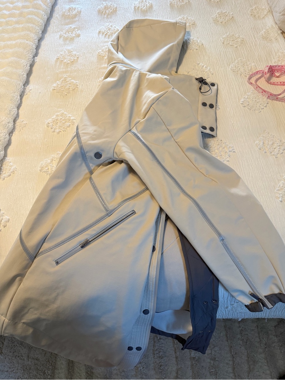 FP Movement by Free People Beige and Gray Oversized Jacket